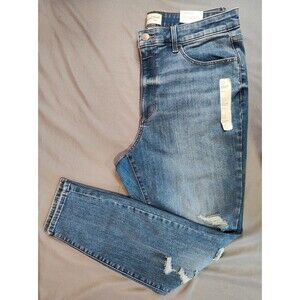 Women's Universal Thread High Rise Distressed Skinny Jeans Blue 17